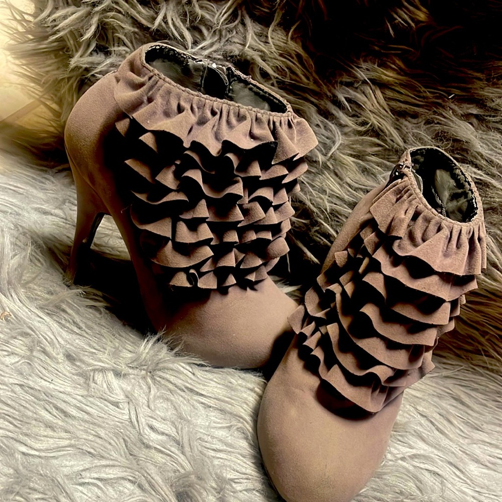 Gray booties